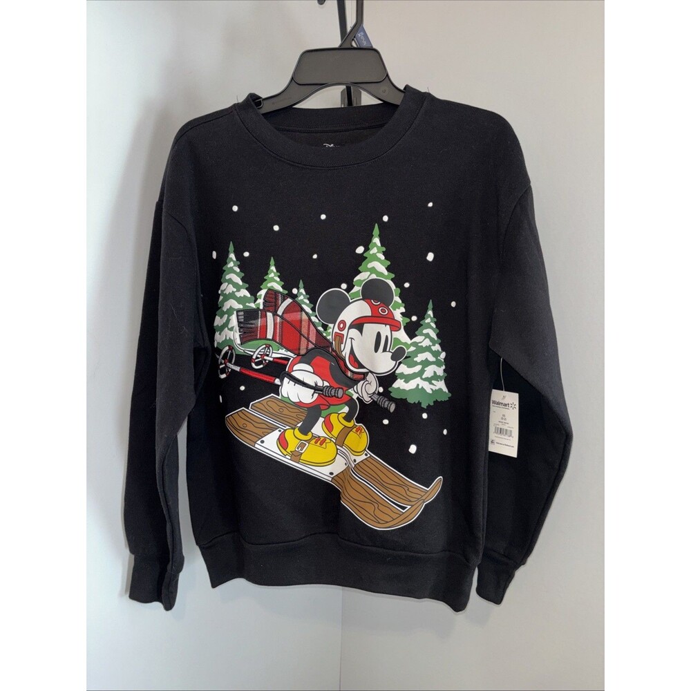 Woman Disney Mickey Mouse Sweatshirt Winter gift -Chest 38" -Size XXS (00) NWT